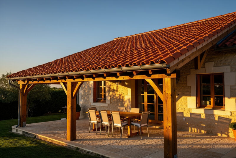 Poser un auvent de terrasse en tuile : erreurs, budget, étanchéité